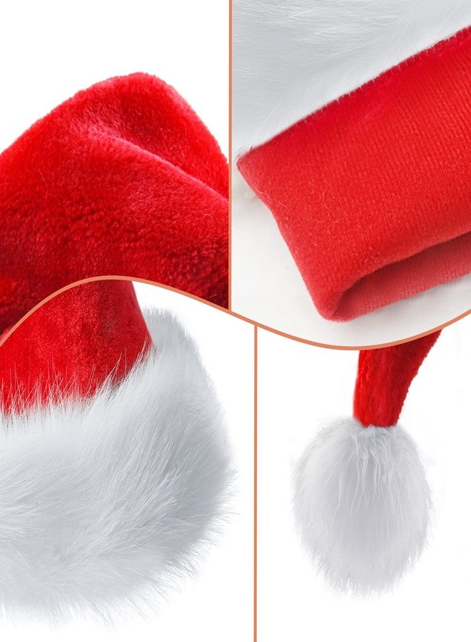 Haomaomao Santa Hat for Kids Christmas Hats Red Double Thicken Velvet Warm Comfort Holiday Unisex Xmas Hat for New Year Festive Festival Party - Image 2
