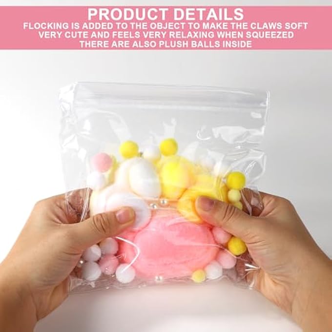 XIHIRCD Squeeze Cat Paw Toy, 12.7 cm Multicoloured Jelly Kitty Squeeze Toys, Cute Squishy Animal Toy, Funny Paw Squishy Toy for Stress Relief - Image 4