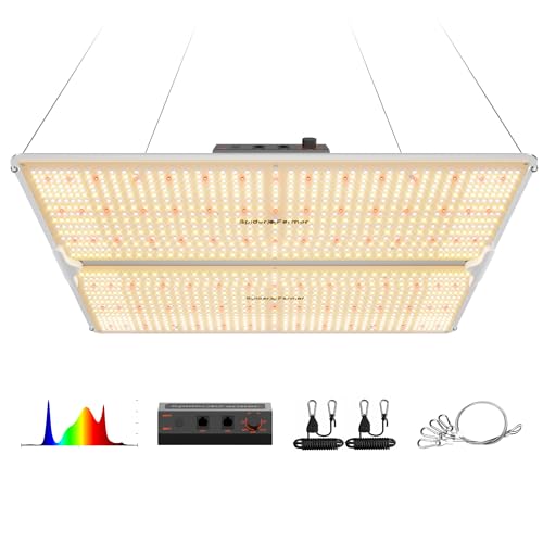 Spider Farmer SF4000 450W LED Grow Light for Indoor Plants, Upgraded High Efficiency LEDs, Dimmable Full Spectrum High PPFD, Deep Penetration for Seed Starting/Vegetables/Bloom in 4x4 Grow Tent - Image 1