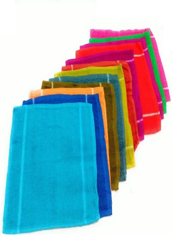 ORAS Face Towel Set of 6 Soft, Absorbent & Quick Dry Towel for Gym, Home, Kitchen, Pool, Travel - (25x25 cm, Multicolor) | Cotton - Image 1