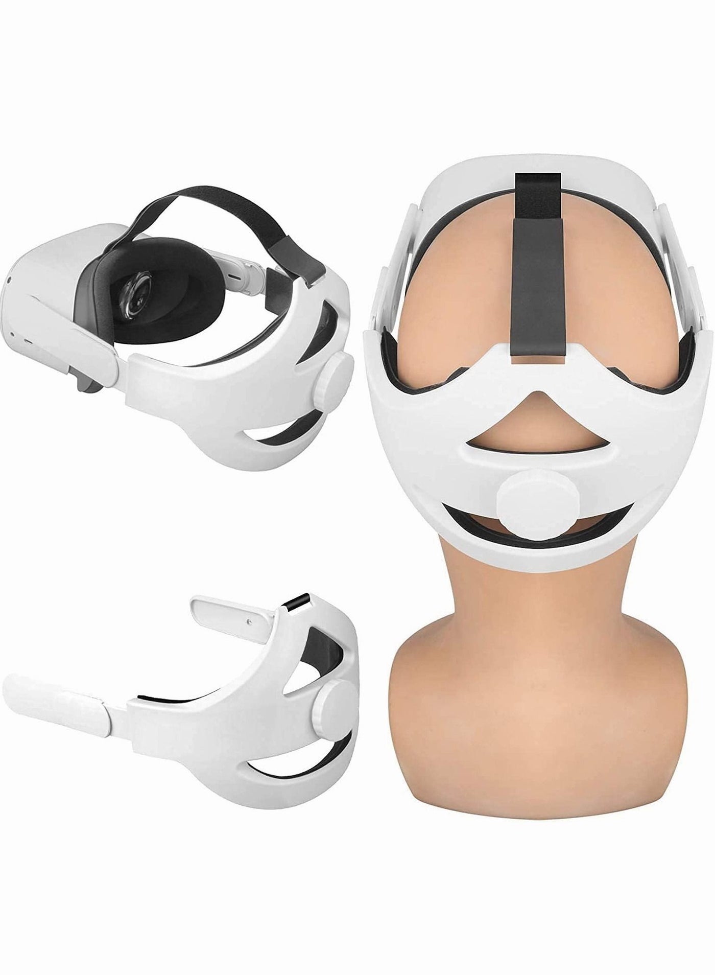 VR Headband for Oculus Quest 2 Elite with Cushion Replacement Enhances Support and Reduces Head Pressure in VR, Virtual Reality Headset Accessory