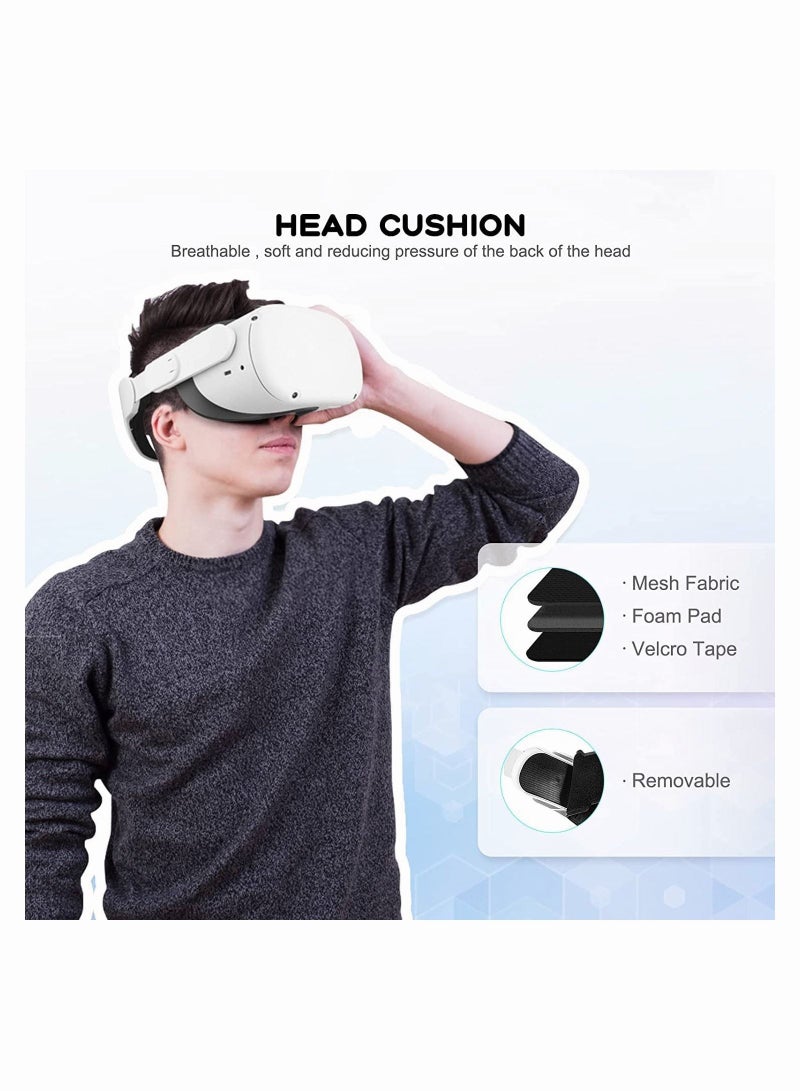 Loquat VR Headband for Oculus Quest 2 Elite with Cushion Replacement Enhances Support and Reduces Head Pressure in VR, Virtual Reality Headset Accessory - Image 5