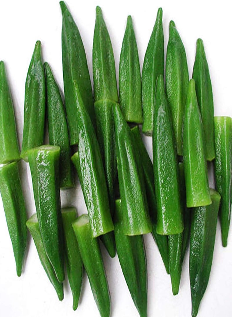 GGOOT 200Pcs Okra Seeds Fresh Green Vegetable Seeds Easy to Plant Garden Yard Farm Bonsai Plant Seeds Okra Seeds - Image 5