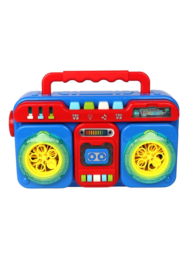 2-in-1 Bubble Radio, Includes 100ml Bubble Solution- Light & Music Features And Produces 3000+ Bubbles Per Minute