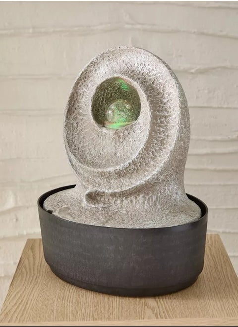 Modern Fountain with Rolling Ball and LED Light 25x20x30 cm