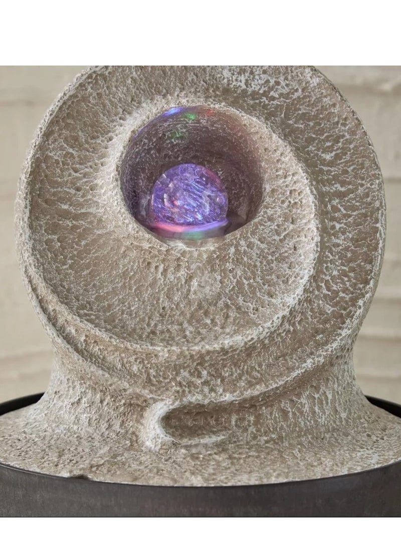 Belen Modern Fountain with Rolling Ball and LED Light 25x20x30 cm  - Image 3