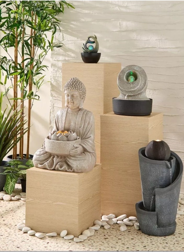 Belen Modern Fountain with Rolling Ball and LED Light 25x20x30 cm  - Image 4