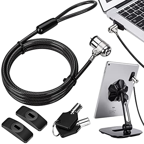 AboveTEK Laptop Lock Tablet Lock Security Cable 2 Keys Sturdy Steel iPad Locking Kit wAdhesive Anchors Anti Theft Hardware Protection for iPhone Mobile Notebook Computer Monitor MacBook Laptop - Image 1