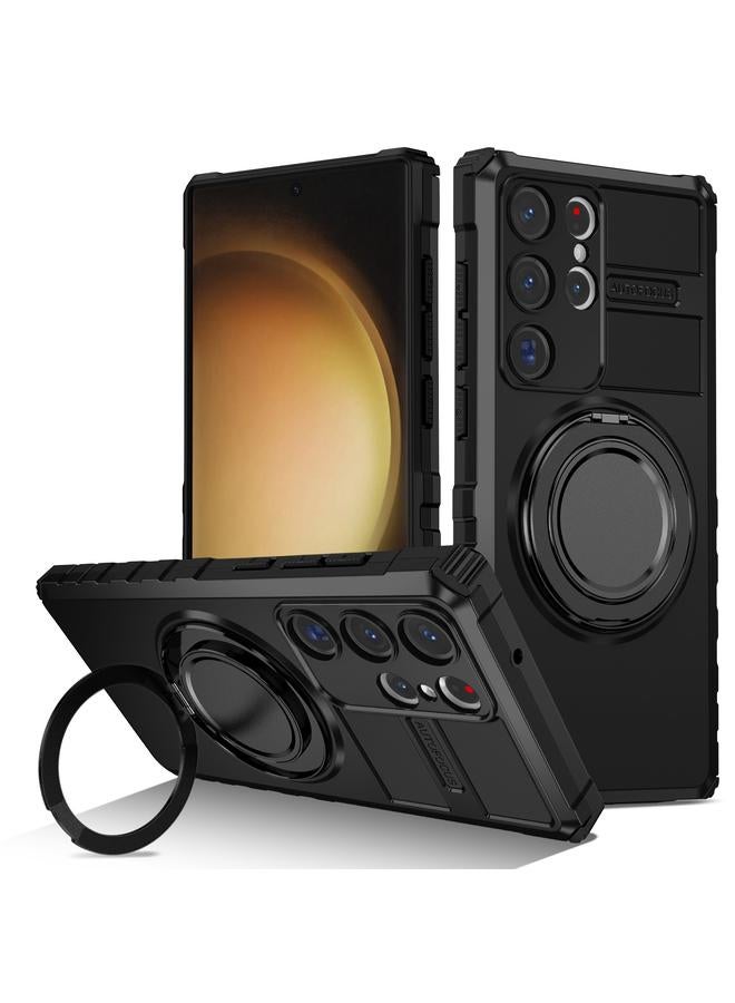 S-TOP Case For Samsung Galaxy S23 Ultra 5G Rotating Magnetic Holder Phone Case - Image 1