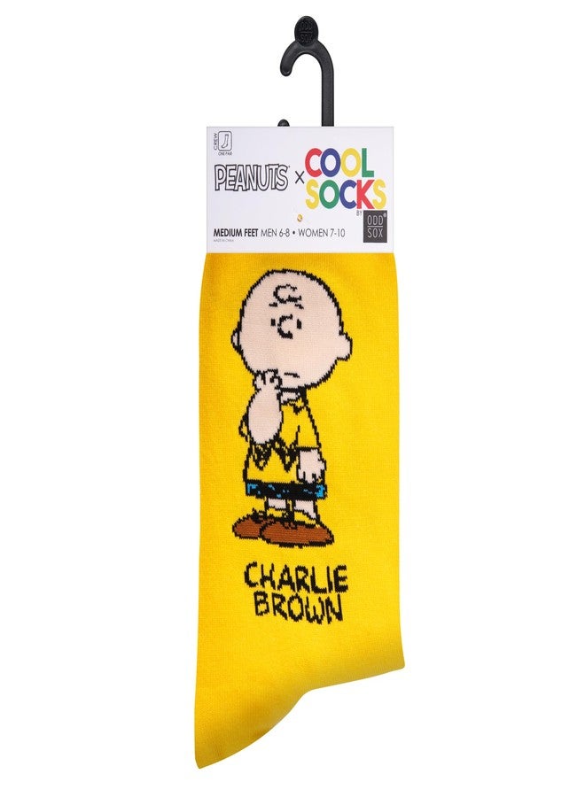 Odd Sox Cool Socks - Charlie Brown Crew Socks - Peanuts Cartoon Novelty Apparel - Size Medium for Men, Women & Kids - Fun Retro Pop Culture Comic Merch - Comfy Cotton Blend - Gift for Fans Birthdays Holidays - Image 5