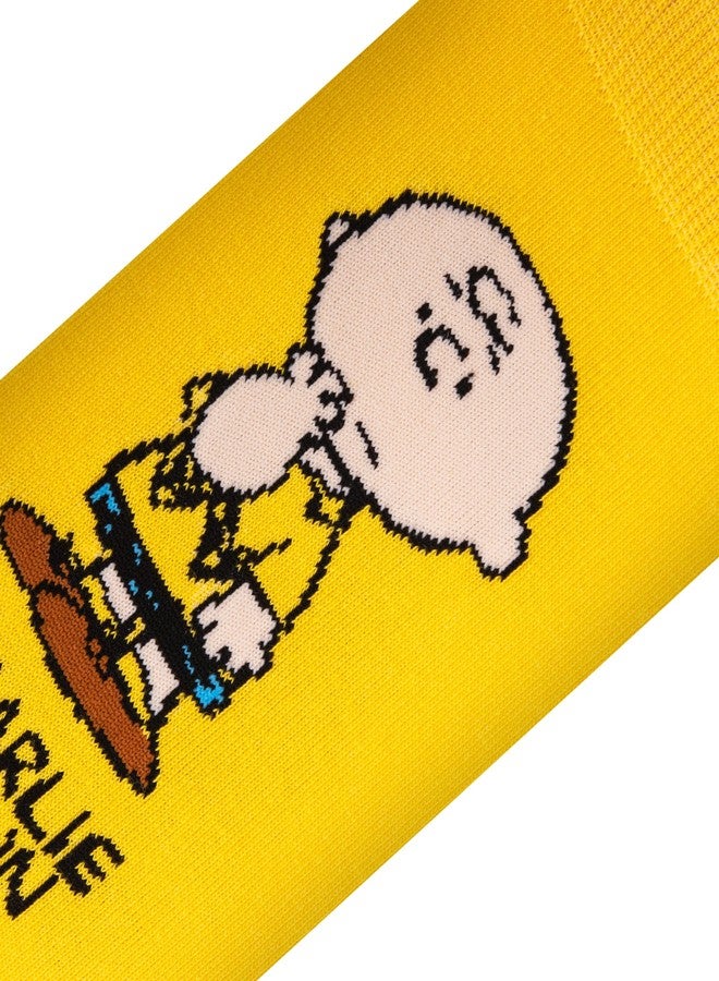 Odd Sox Cool Socks - Charlie Brown Crew Socks - Peanuts Cartoon Novelty Apparel - Size Medium for Men, Women & Kids - Fun Retro Pop Culture Comic Merch - Comfy Cotton Blend - Gift for Fans Birthdays Holidays - Image 4