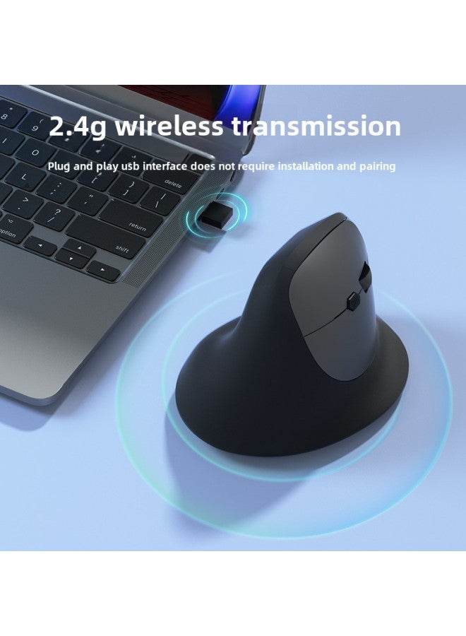 Wireless Vertical Mouse Ergonomic Charging Wireless Bluetooth Game Silent Vertical Mouse-Color: Ergonomic| Silent on| 〖battery Model (bring Your Own 2 Aa Batteries)〗 - Image 4