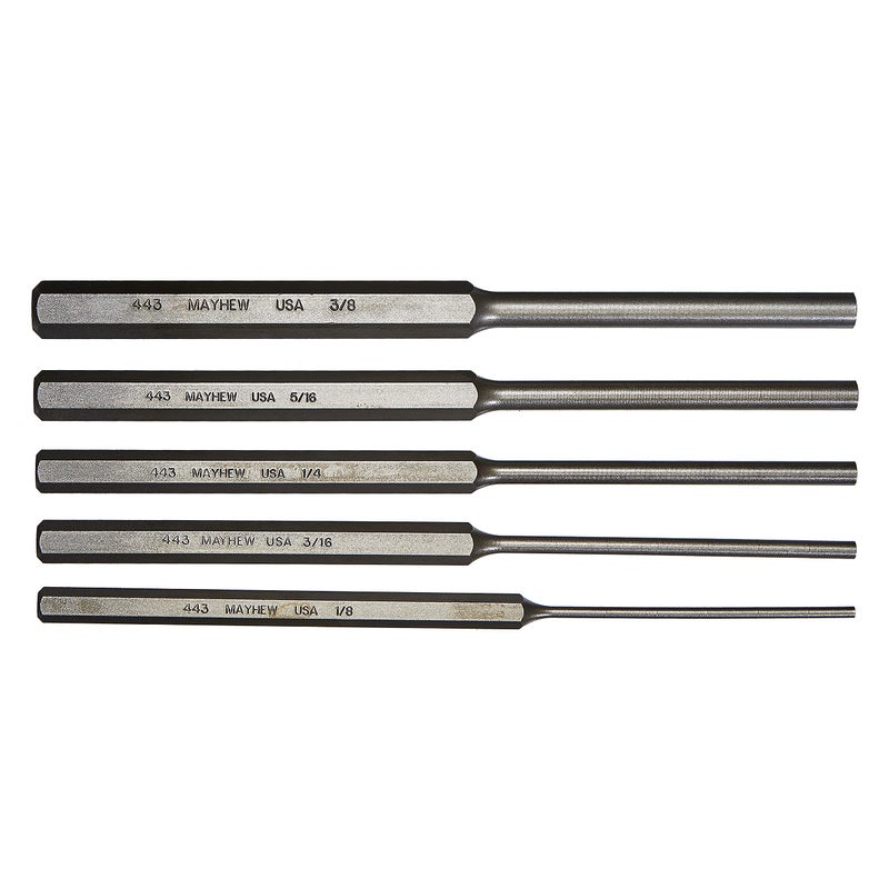 Mayhew Select 76065 446K Long Pin Punch Kit 5Piece