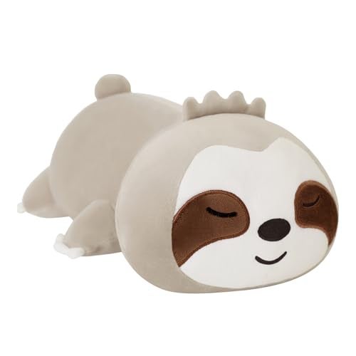 SQEQE Weighted Sloth Plush Weighted Sloth Stuffed Animal Cute Plushies Pillow Toy Gift for Kids Adults Brown 236 Inch 31 Lbs - Image 1