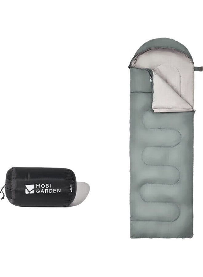 MOBIGARDEN Sleeping Bag, Outdoor Camping Splicing Single Warm Sleeping Bag Youyun 2.0 Nx23562007, Rock Gray/Right - Image 2