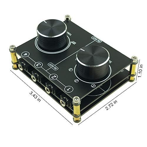 SOLUPEAK 3.5mm AUX Cable Switcher, 4 Input 1 Output, AUX 1/8" Source Stereo Splitter, Audio Selector Box, Signal Switch with Volume Control for Home Audio - Image 5