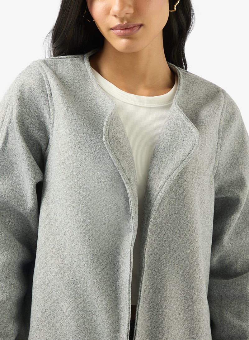 جينجر معطف ترنش صوف مريح كبير الحجم - Image 3