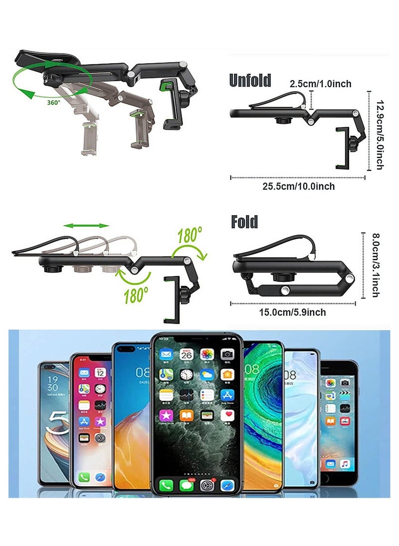 HIYITKS Sun Visor Car Phone Holder Mount Multifunctional Cell Phone Stand Universal Adjustable Arm Cradles Car Holder Mount Phone Car Clip Mount for Sun Visor Rearview Mirror Steering Wheel Green - pzsku/ZFBCDAB4390651052375BZ/45/_/1731425280/74b30062-ceea-4f29-9d9a-5f84a8e4bfa5