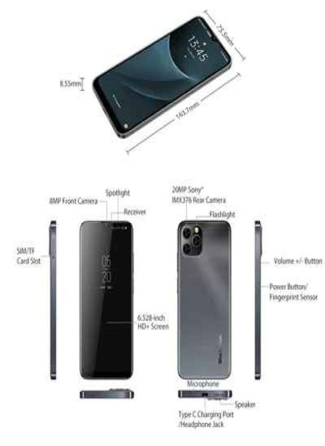 Blackview - Blackview A95, 8GB+128GB, Side Fingerprint Identification, 4380mAh Battery, 6.528 inch Android 11.0 MTK Helio P70 MT6771V/CT Octa Core up to 2.1GHz, Network: 4G, Dual SIM, OTG(Ocean Blue) - Image 1