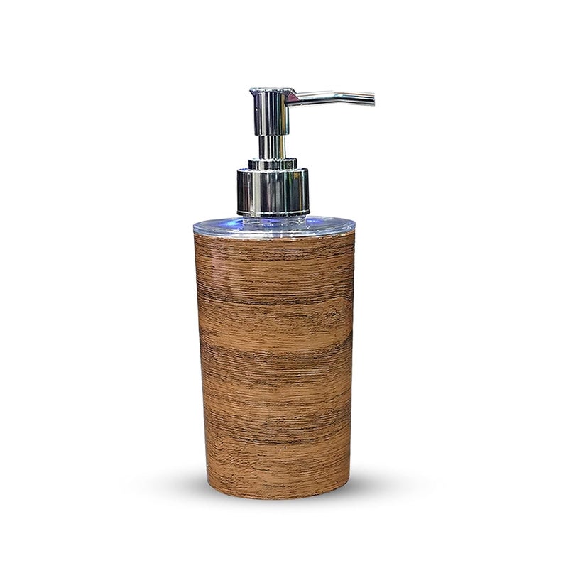 SHENRON Liquid Soap Dispenser for Bathroom with Pump, Dish Soap Dispenser for Kitchen Sink, Refillable Countertop, Hand Soap Dispenser for Shower 250ml Dispenser Wood Plastic Soap/Shampoo/Lotion Pack of 1 - Image 1