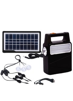 WEIDASI Multifunctional Outdoor Rechargeable Lighting System With Solar Emergency Kit With 3 Bulbs  - Image 1