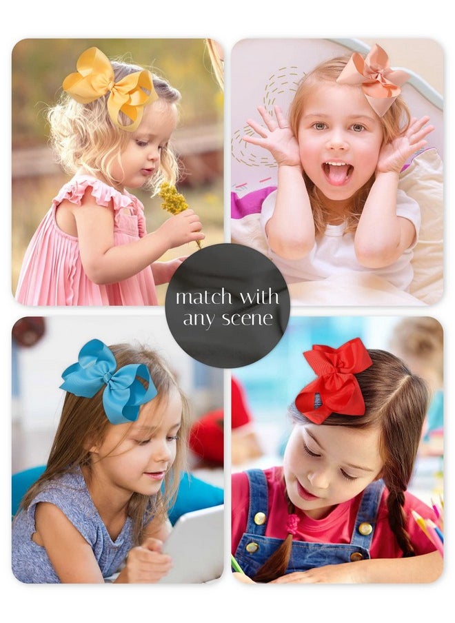 choicbaby Choicbaby 28pcs 6 Inch Hair Bows for Girls Large Hair Bows with Alligator Clips Toddler Hair Accessories for Baby Girls Kids Teens  - Image 5