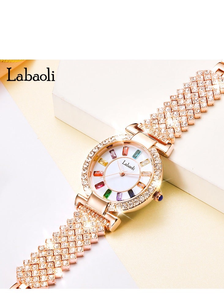Labaoli Women's Fashion Diamond Inlaid Bracelet Watch - Image 4