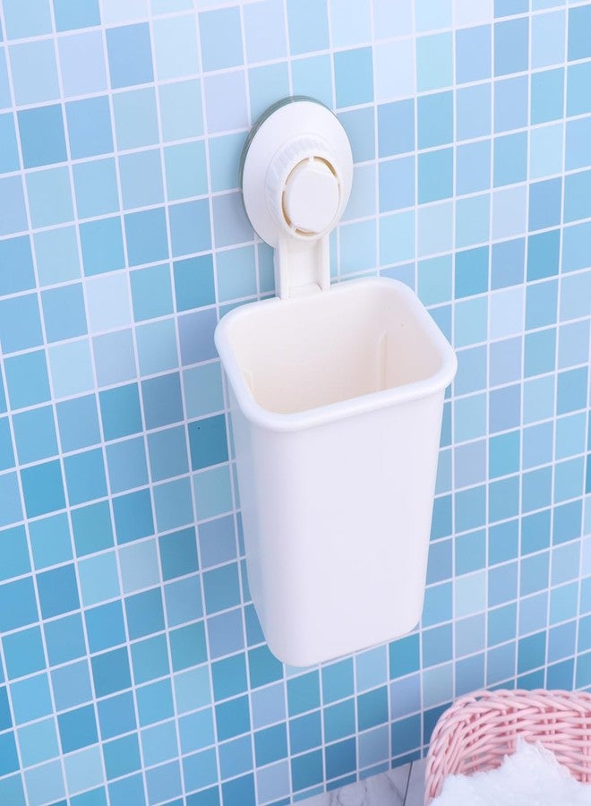 Amosfun Suction Cup Toothbrush Holder Wall Mount Toothbrush Rack Space Saving Bathroom Organizer 6.69 X 4.33 X 3.14 Inches - Image 3