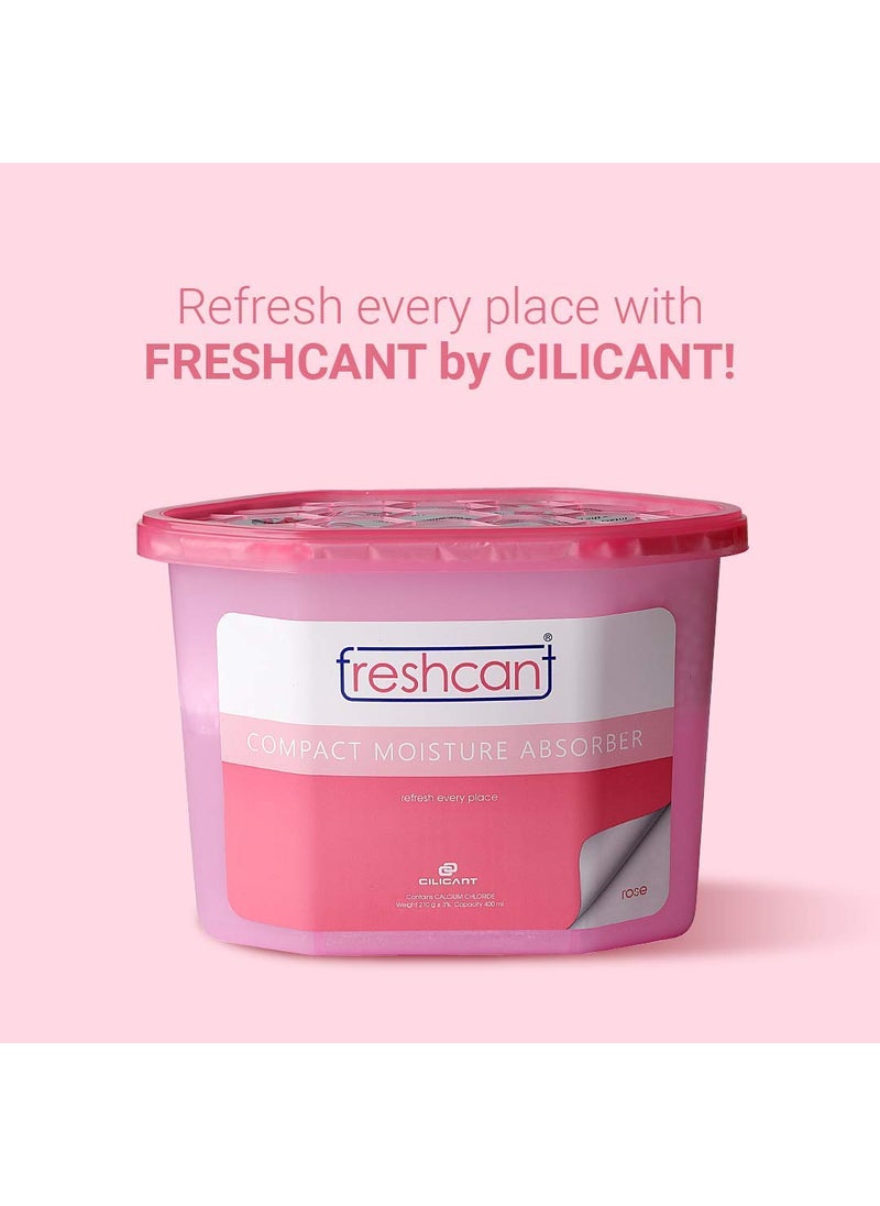 CILICAnT freshcant Compact Moisture Absorber By CILICAnT Refresh Every Place Dehumidifier for WardrobeClosets Storage Compartment Kitchen Cupboard Almirah Shoe Rack Bathroom Rose pack of 3  - Image 2