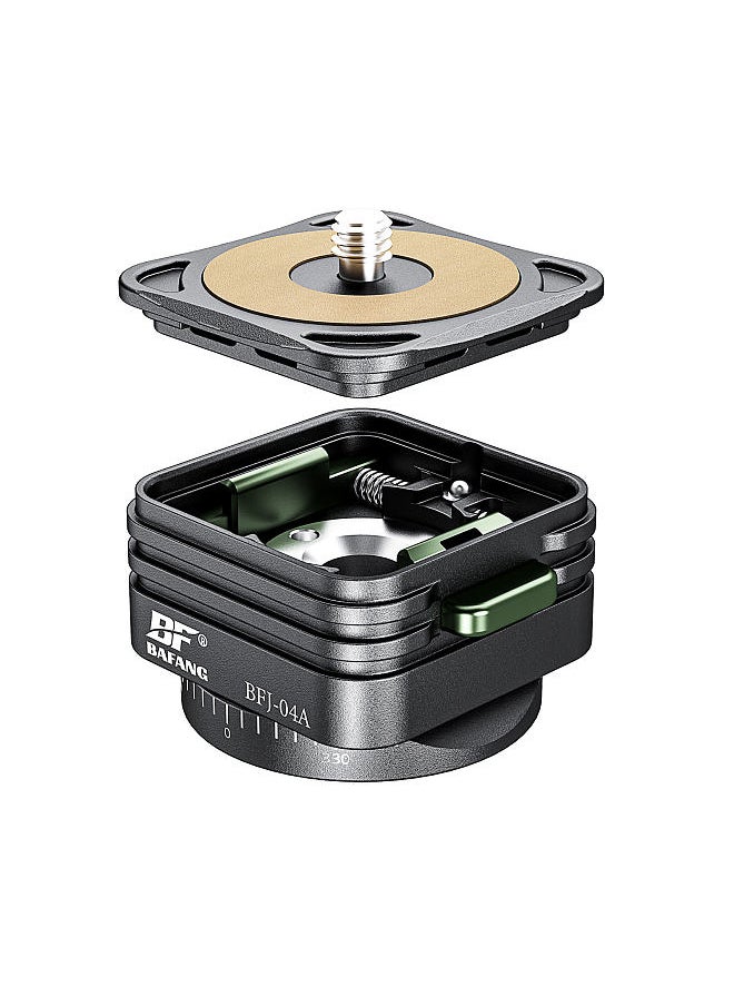 BAFANG - BFJ-04A Quick Release Plate System QR Mount Plate Camera Tripod Mount Aluminum Alloy 360° Rotatable with 1/4 Inch Screw 3/8 Inch Thread for DSLR Camera Tripod Slider - Image 1
