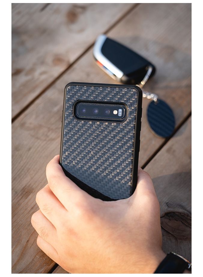 سي ار بي ان جراب هاتف Samsung S10 من ألياف الكربون - غطاء خلفي مزور - Image 3