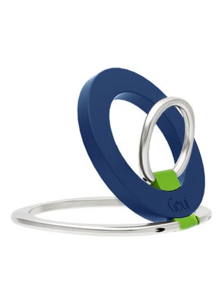 Ring Phone Finger Holder Stand – Magnetic Ring, 360° Rotation & 180° Flip, Stylish & Comfortable Grip, Magsafe Compatible for Phones & Tablets - Midnight Blue - view 2