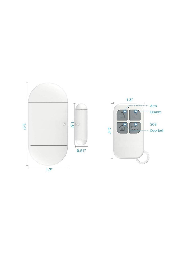 2Pack 130Db Wireless Magnetic Sensor Anti-Theft Door Window Pool Alarm With Remote Control Door Alarms For Kids Safety Home Store Garage Apartment Business Security - Image 2