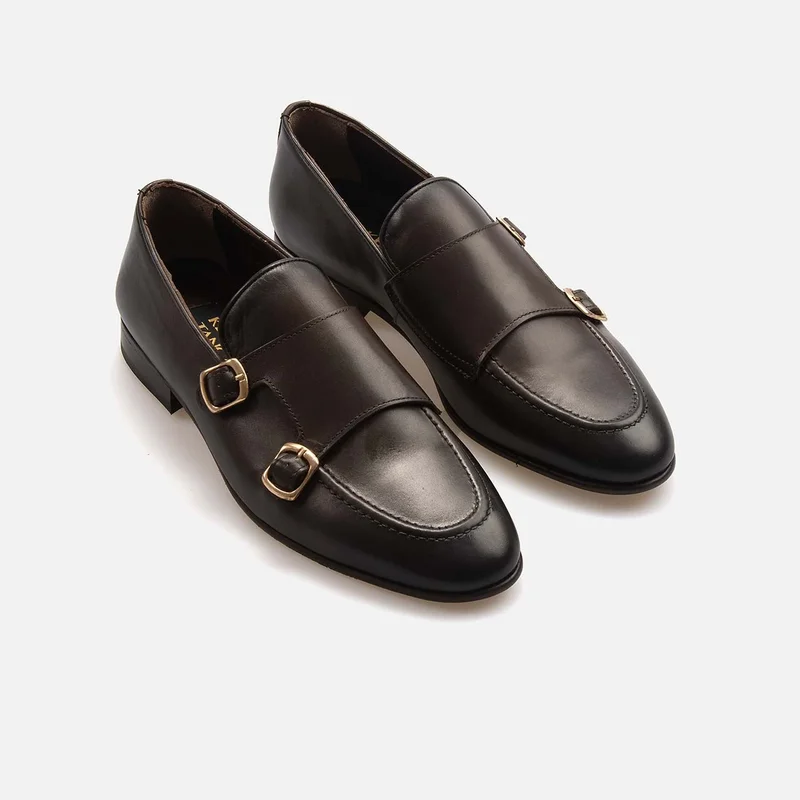 Kemal Tanca Leather Men's Buckled Classic Shoes 13071