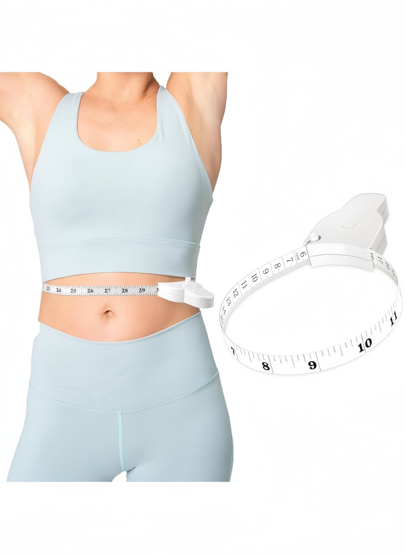 Generic 2pcs white + green combination perfect measuring tape for body measurement - retractable, suitable for waist, hip, bust, arm circumference, etc.  - Image 3