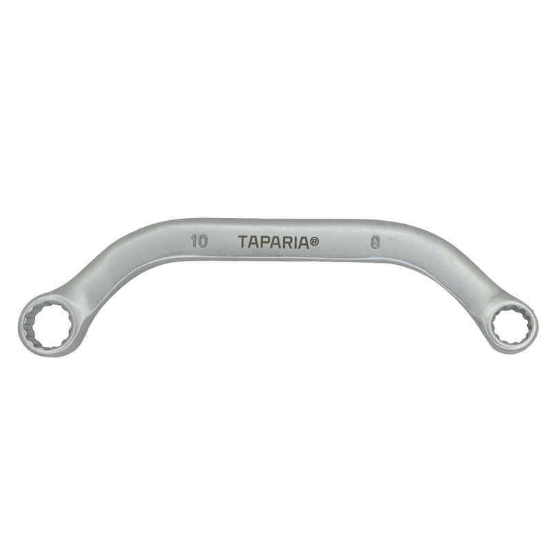 Taparia TAPARIA HalfMoon Spanners 8 x 10mm Curved design Spanner for Loosening and Tightening nuts bolts Easy Access in Tight Spaces Ideal for Automotive DIY Industrial Use  - Image 1