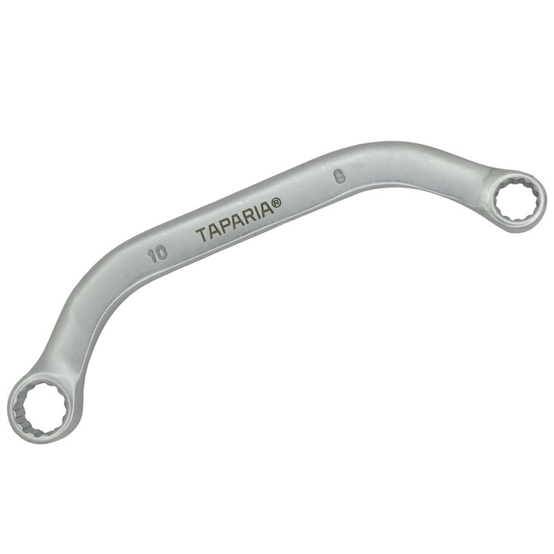 Taparia TAPARIA HalfMoon Spanners 8 x 10mm Curved design Spanner for Loosening and Tightening nuts bolts Easy Access in Tight Spaces Ideal for Automotive DIY Industrial Use  - Image 2