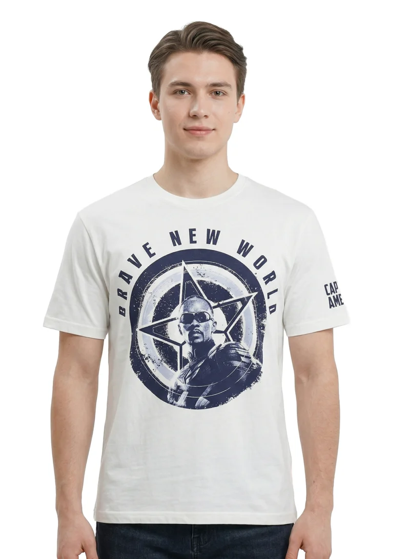 مارفل Marvel Captain America Men’s Graphic Printed T-Shirt (Pack of 2)