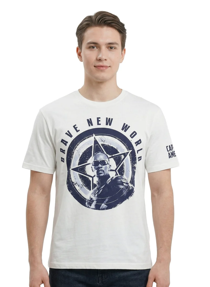 مارفل Marvel Captain America Men’s Graphic Printed T-Shirt (Pack of 2)