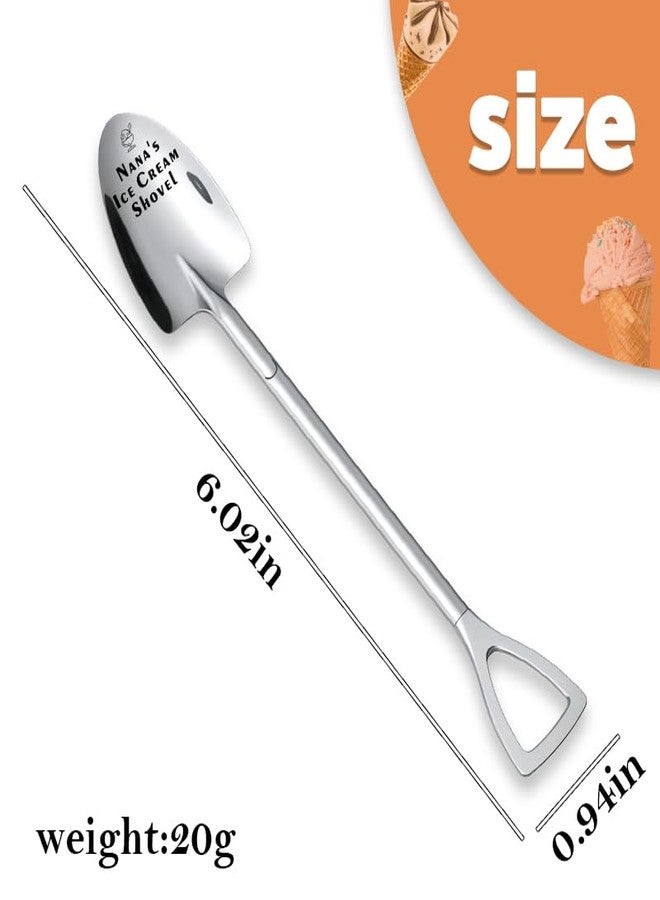 Borhmty Grandma Nana Mother Day Birthday Gifts for Gigi Grandmother Nana's Ice Cream Shovel Spoon Gifts for Nanny Mamaw Grandma Retirement Gift from Granddaughter Grandson Mimi Nana Gift for Women - Image 2