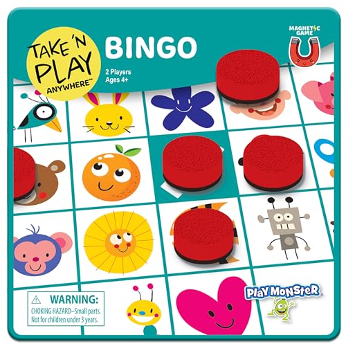 PlayMonster Take N Play Anywhere Bingo - Magnetic Pieces in Magnetic Travel Friendly Tin for Fun on the Go- For Ages 4+ - Image 1