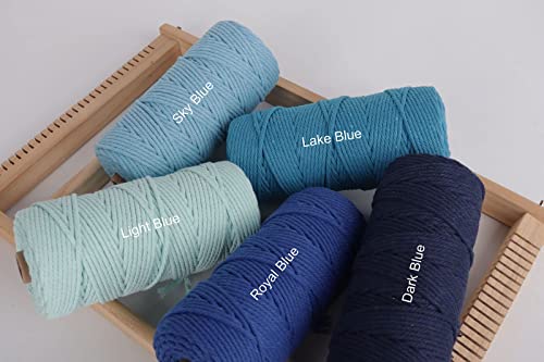 NOANTA Dark Coffee Macrame Cord 3mm x 109yards, Colored Macrame Rope, Cotton Rope Macrame Yarn, Colorful Cotton Craft Cord for Wall Hanging, Plant Hangers, Crafts, Knitting - Image 5