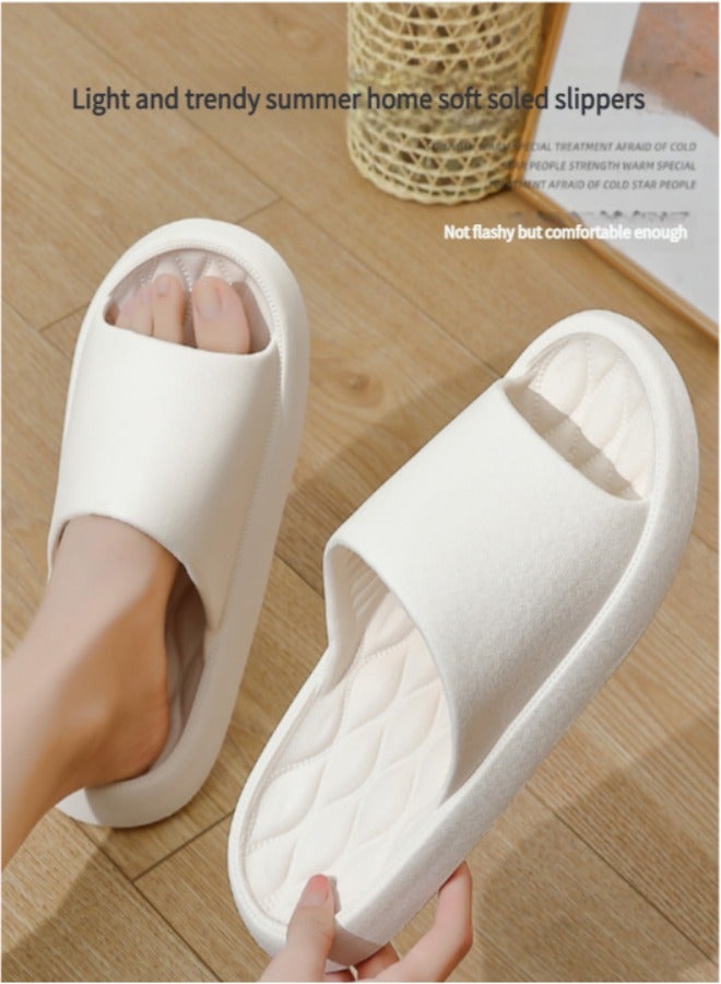 Occuwzz White Ultra-Soft Cloud Comfort EVA Slides - Anti-Slip Indoor Outdoor Slippers（40-41） - Image 5