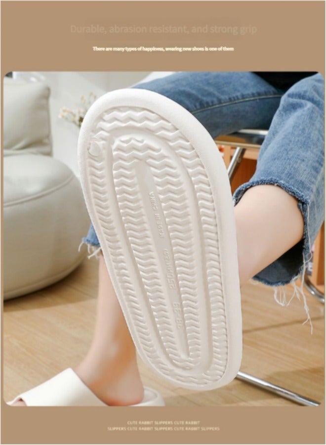 Occuwzz White Ultra-Soft Cloud Comfort EVA Slides - Anti-Slip Indoor Outdoor Slippers（40-41） - Image 4