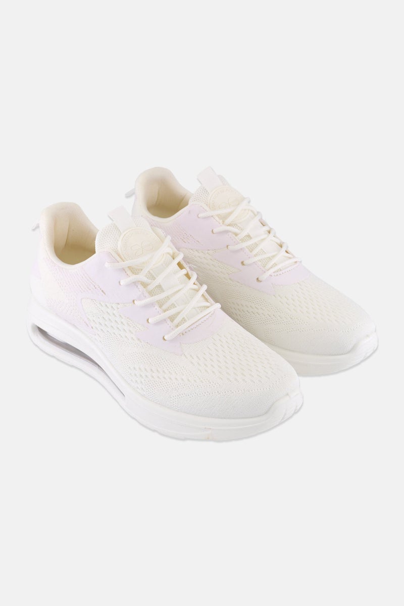 CROSSHATCH أحذية تدريب رجالية تشيلترن مزودة بأربطة، بيضاء - Image 1