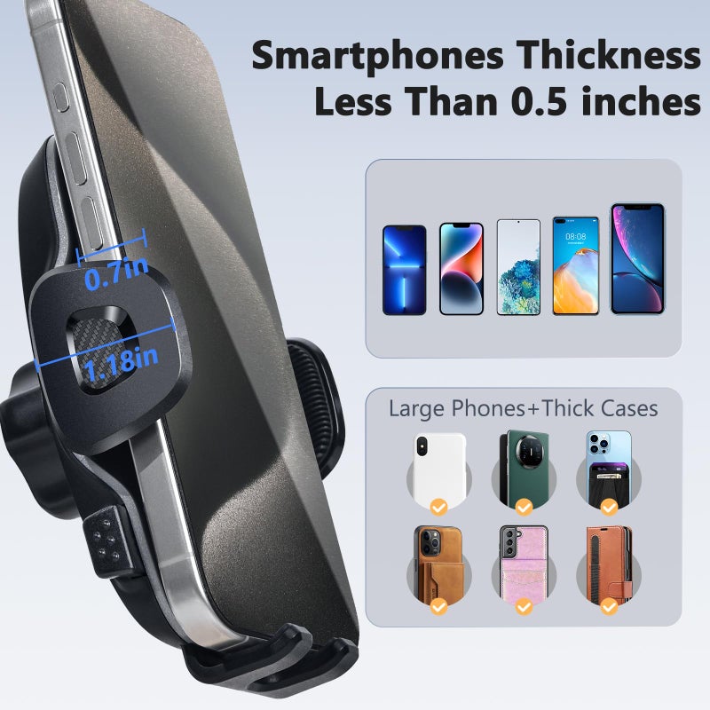 ELOHEI Phone Holder for Mazda CX5 with Custom Base, Specifically Design Car Phone Mount for Mazda CX5 2017-2024 Accessories, for 4.7-7 in Phones - Image 4