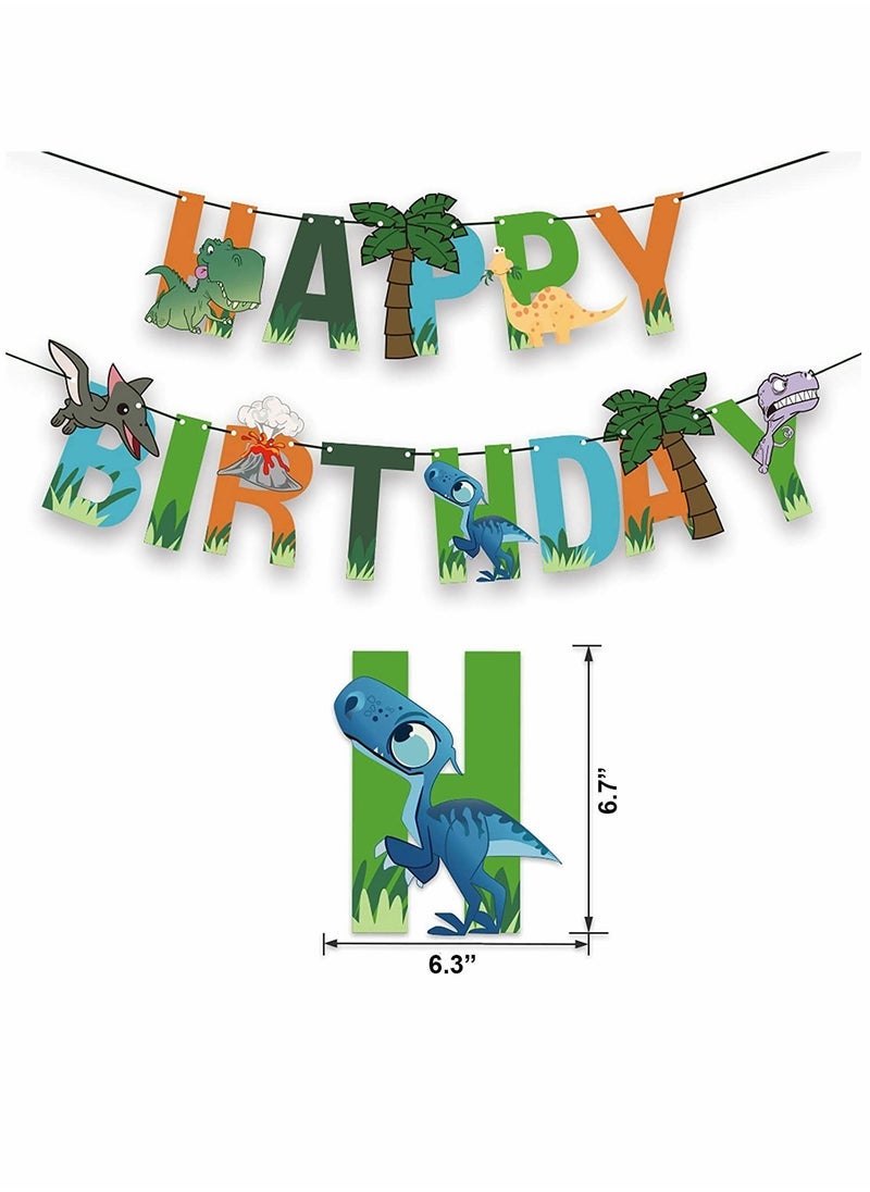 KASTWAVE Balloons, Party Decoration, Dinosaur Latex Balloons, Happy Birthday Banners, Dinosaur Party Balloons Decorations, for Birthday Wedding Baby Shower, Party Supplies Favors, 35 Pcs - Image 2
