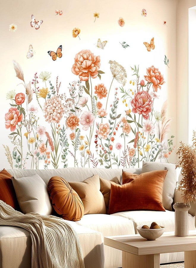 ديكو وال ملصقات حائط قابلة للإزالة بتصميم زهور كبيرة من مجموعة ديكو وول SG2-2507 بوهو، مناسبة لغرفة نوم الأطفال أو الحضانة أو الحديقة أو الحديقة أو الحديقة أو الحديقة. - Image 2