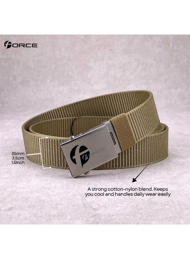 Force Security Belt for Men & Women – Heavy-Duty Nylon Web Belt with Roller-Lock Metal Buckle – Adjustable Tactical Belt for Security Guards, Police Officers, Airport Staff, Travel, Hiking & Golf - Image 3
