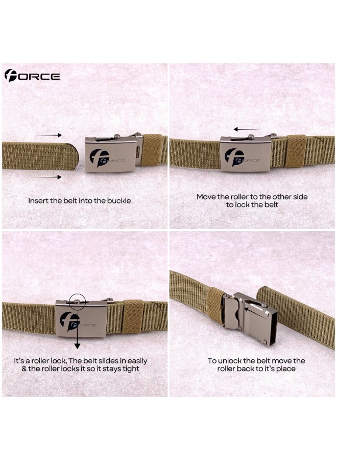 Force Security Belt for Men & Women – Heavy-Duty Nylon Web Belt with Roller-Lock Metal Buckle – Adjustable Tactical Belt for Security Guards, Police Officers, Airport Staff, Travel, Hiking & Golf - Image 5